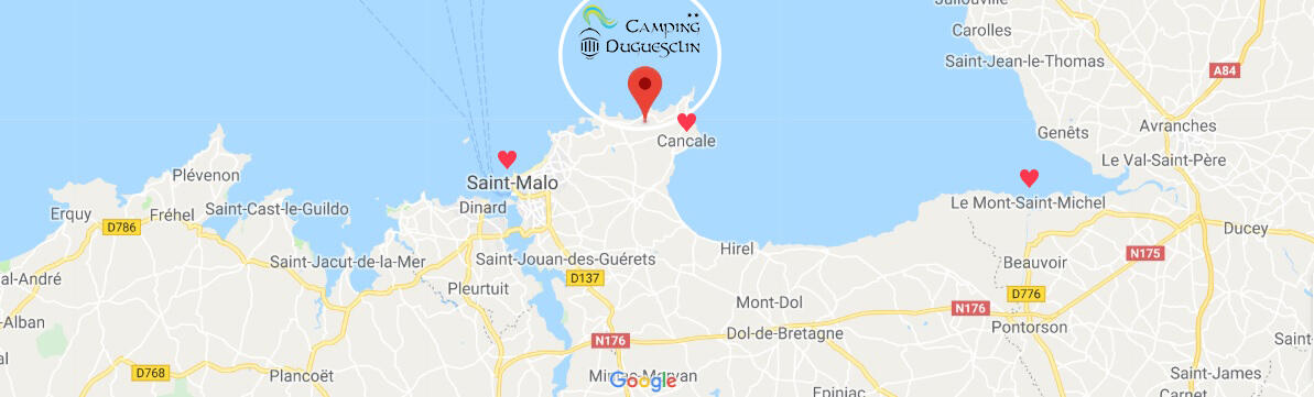 Camping Duguesclin situé entre Saint-Malo et Cancale